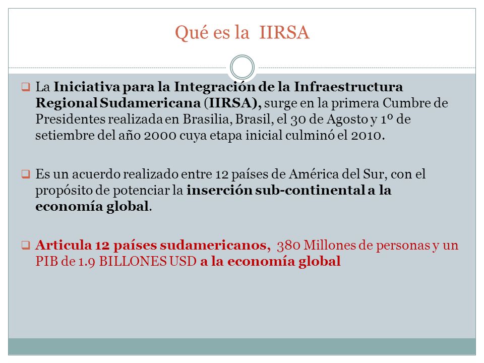 Qué es la IIRSA
