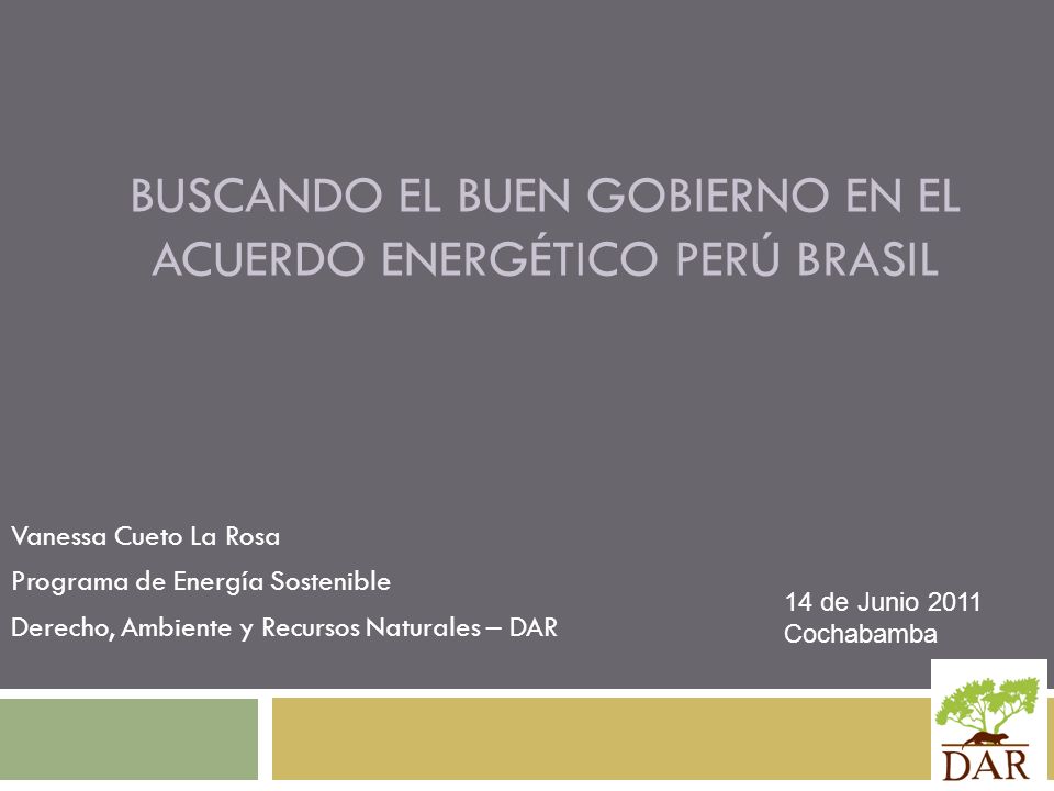 Buscando el buen gobierno en el acuerdo energético Perú Brasil