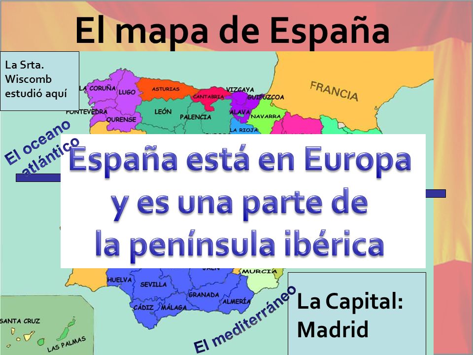 El mapa de España España está en Europa y es una parte de