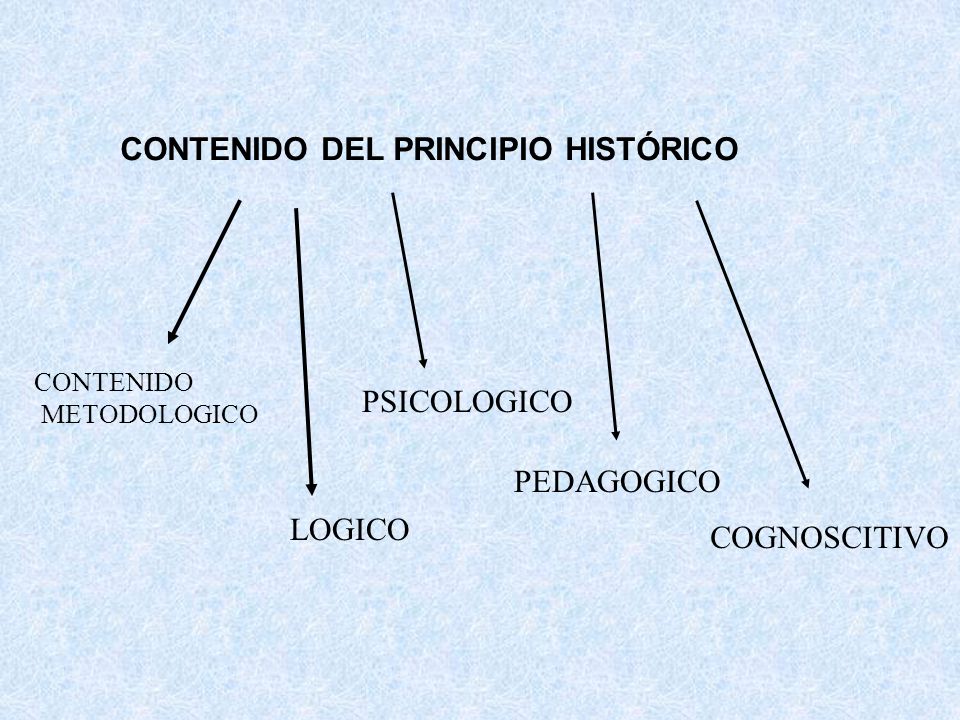 CONTENIDO DEL PRINCIPIO HISTÓRICO