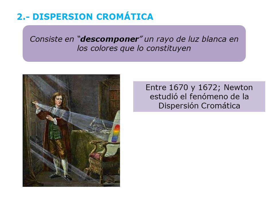 2.- DISPERSION CROMÁTICA