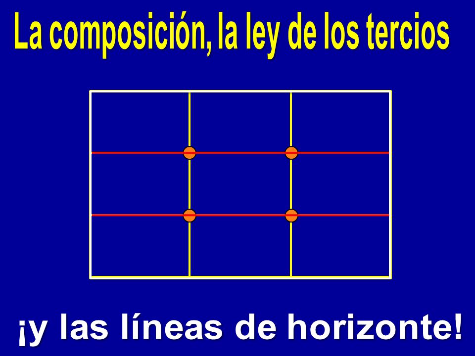 La composición, la ley de los tercios ¡y las líneas de horizonte!