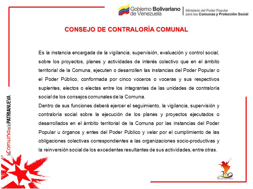 CONSEJO DE CONTRALORÍA COMUNAL
