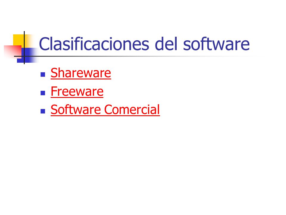 Clasificaciones del software