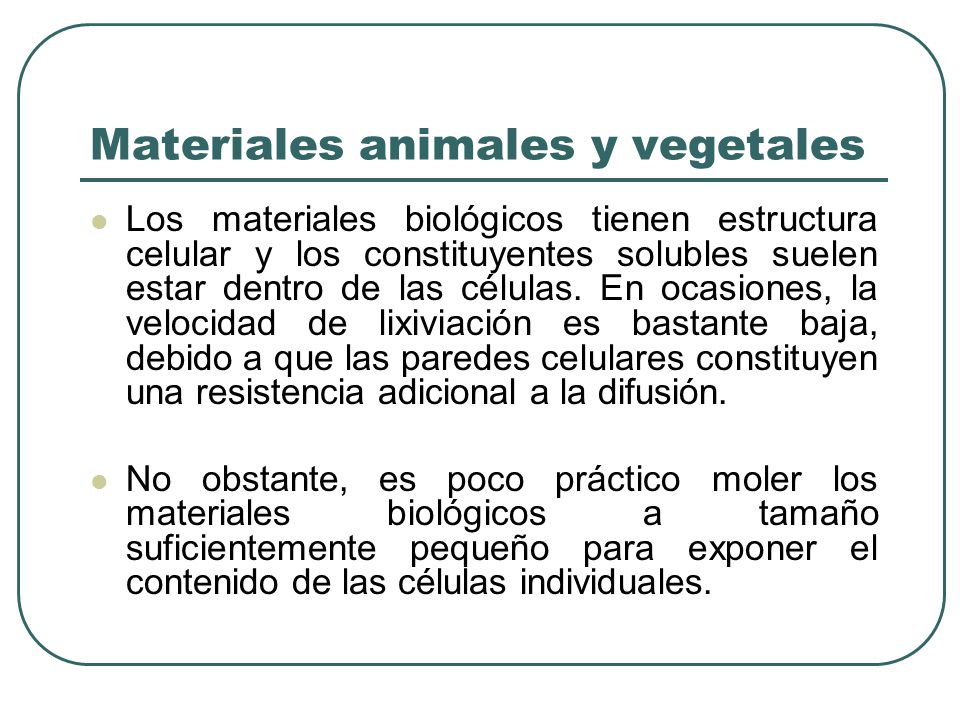 Materiales animales y vegetales