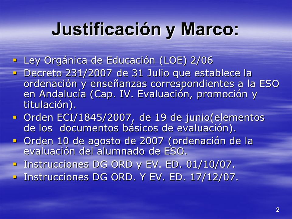 Justificación y Marco: