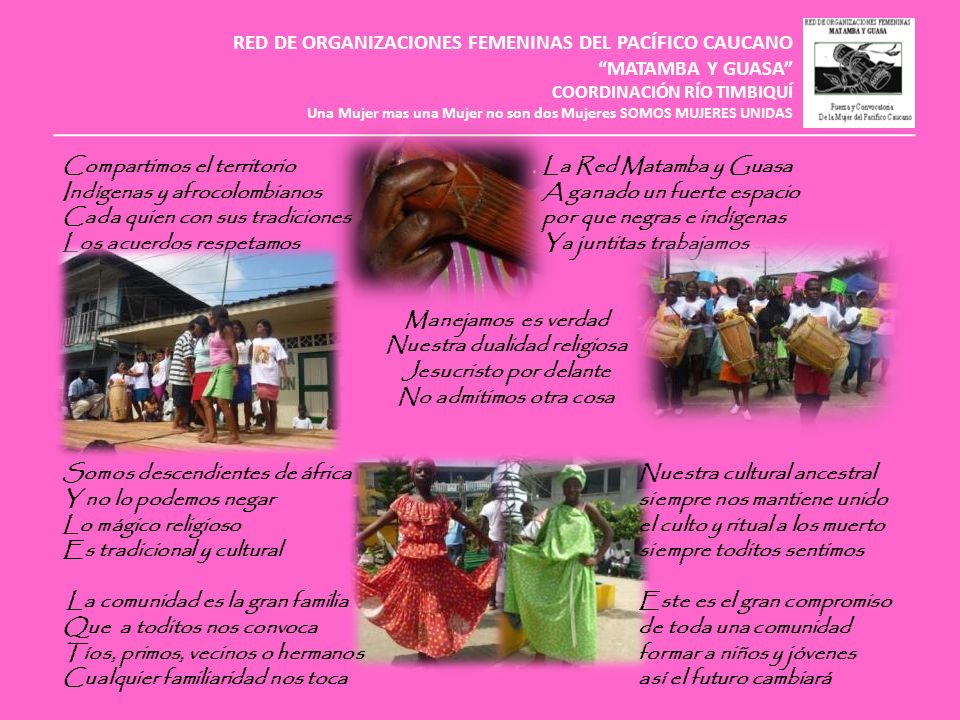 RED DE ORGANIZACIONES FEMENINAS DEL PACÍFICO CAUCANO MATAMBA Y GUASA