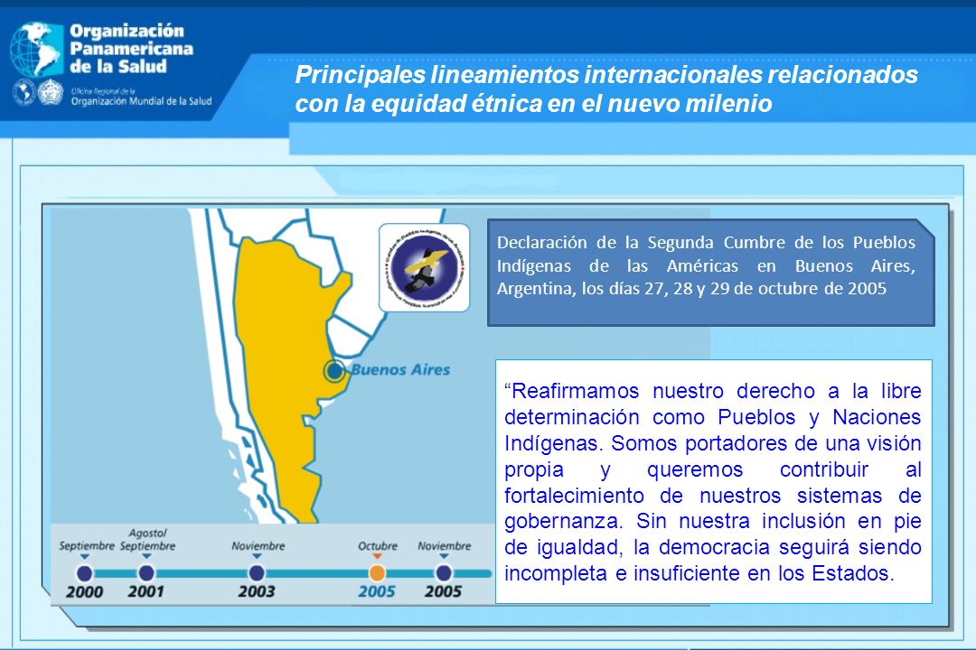 Principales lineamientos internacionales relacionados con la equidad étnica en el nuevo milenio