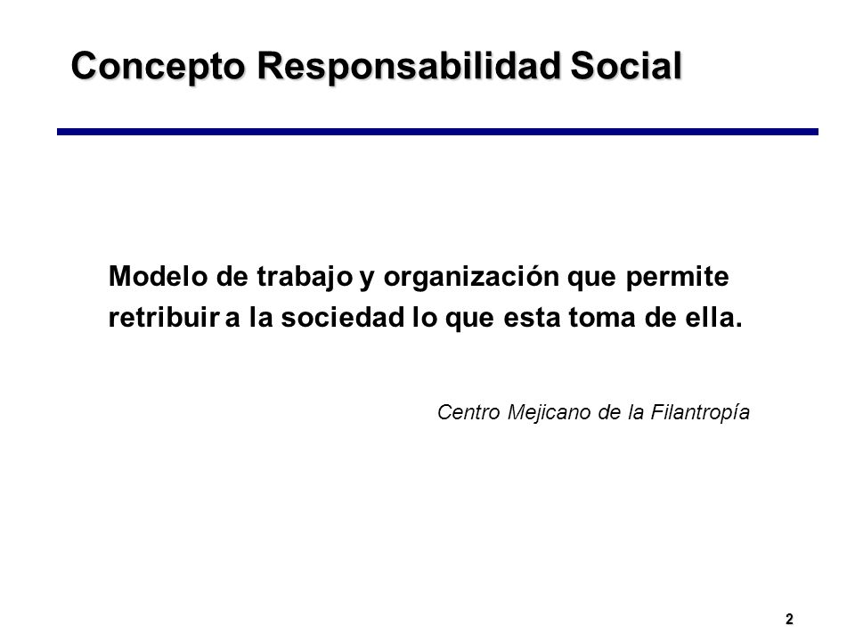Concepto Responsabilidad Social