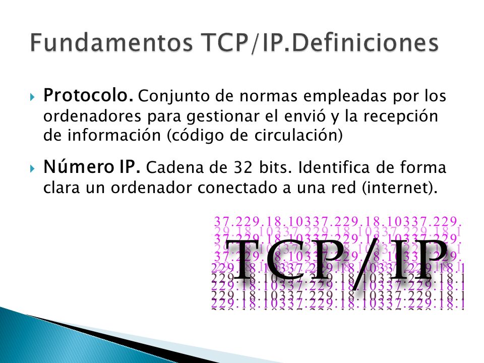 Fundamentos TCP/IP.Definiciones