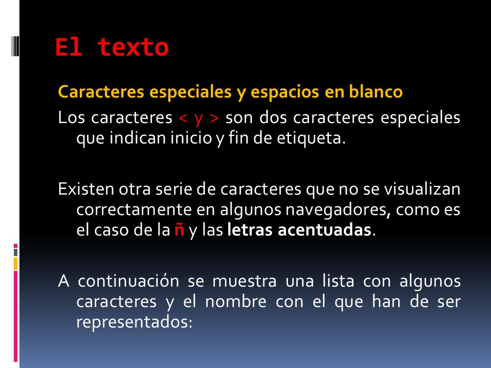 El texto
