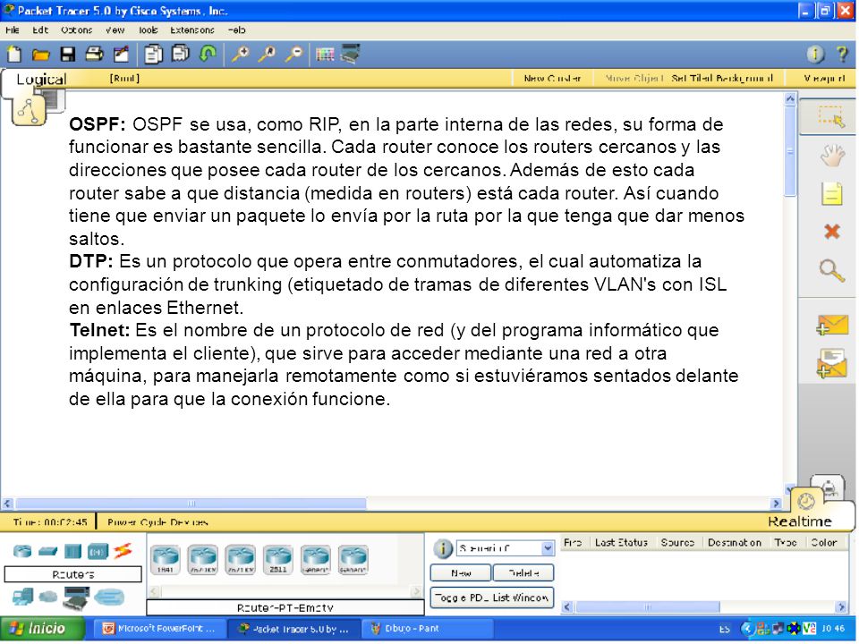 OSPF: OSPF se usa, como RIP, en la parte interna de las redes, su forma de