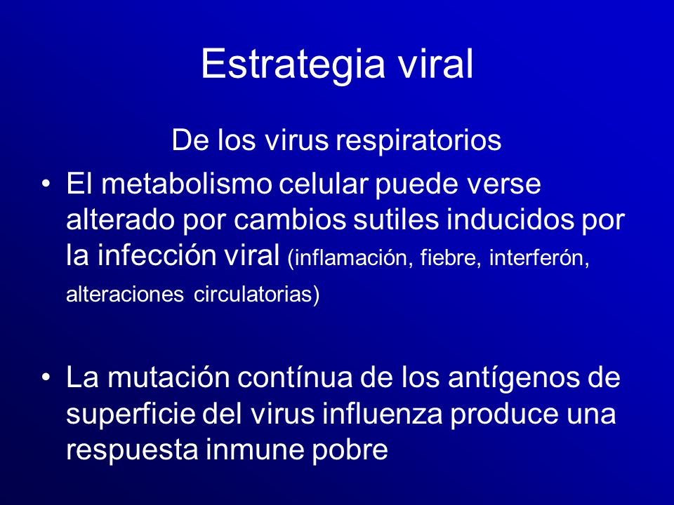 De los virus respiratorios