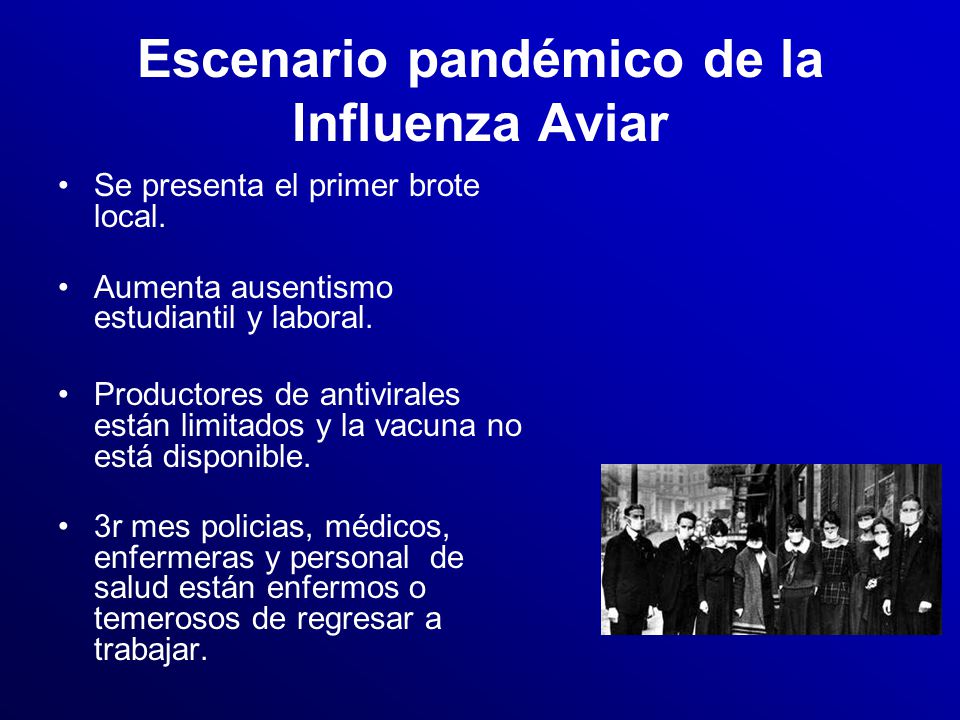 Escenario pandémico de la Influenza Aviar