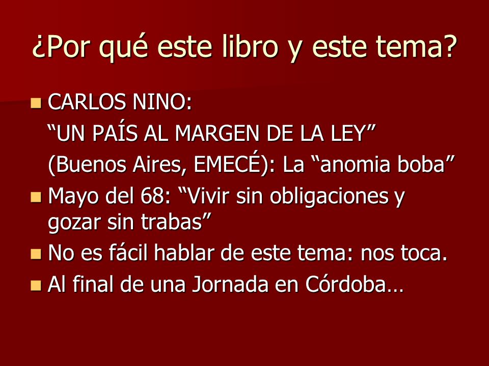 ¿Por qué este libro y este tema
