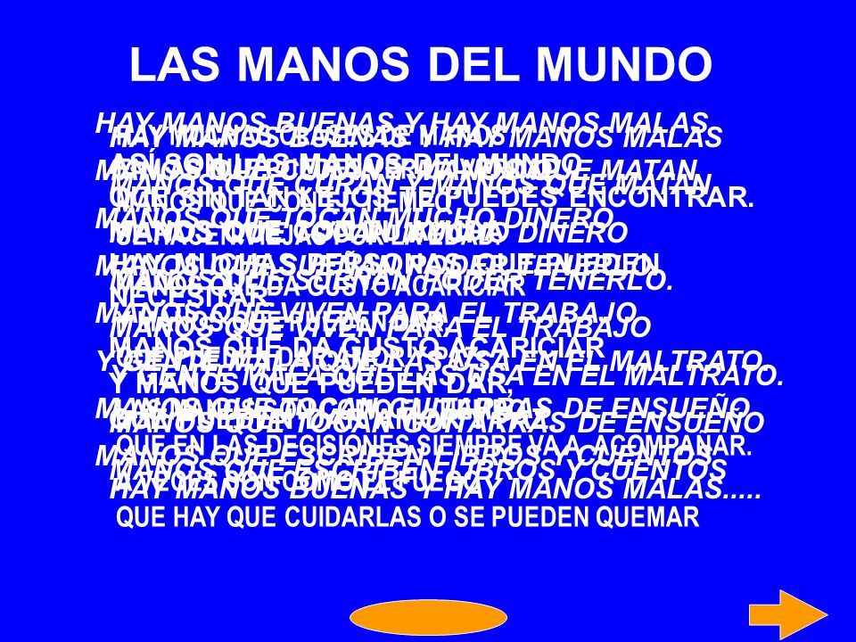 LAS MANOS DEL MUNDO HAY MANOS BUENAS Y HAY MANOS MALAS