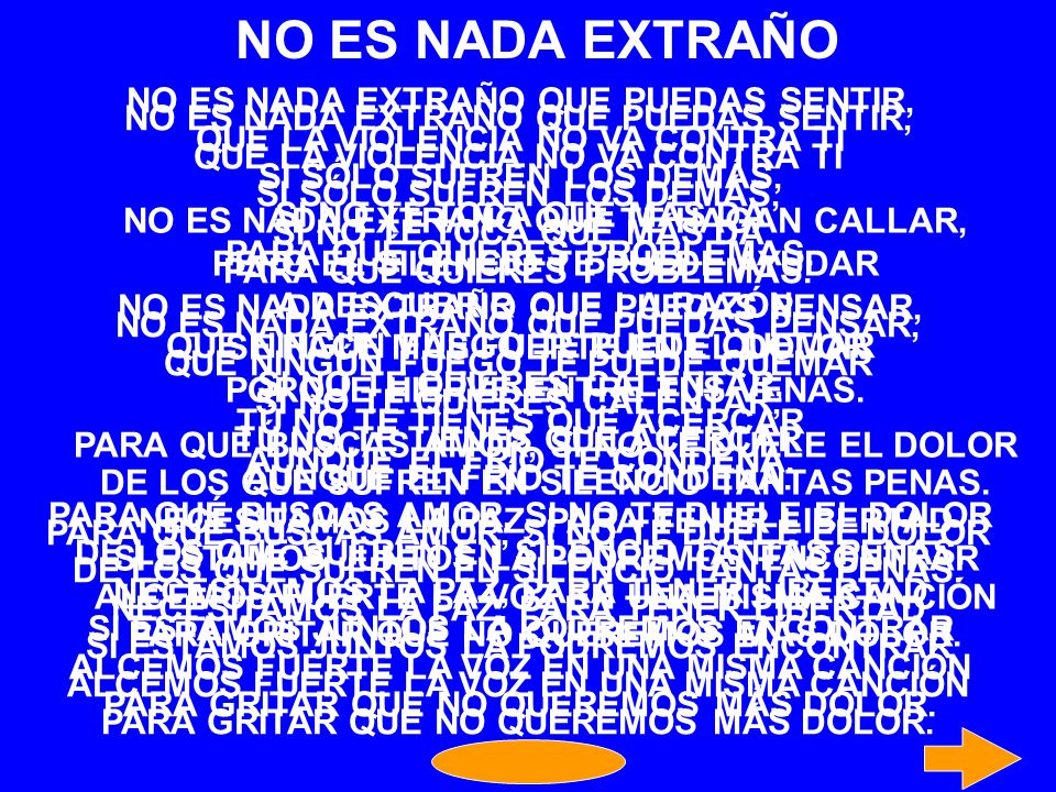 NO ES NADA EXTRAÑO NO ES NADA EXTRAÑO QUE PUEDAS SENTIR,
