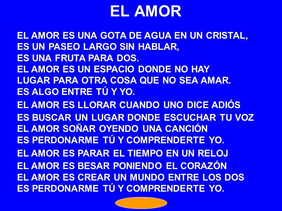 EL AMOR EL AMOR ES UNA GOTA DE AGUA EN UN CRISTAL,