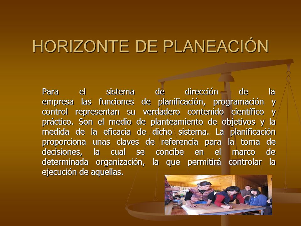 HORIZONTE DE PLANEACIÓN