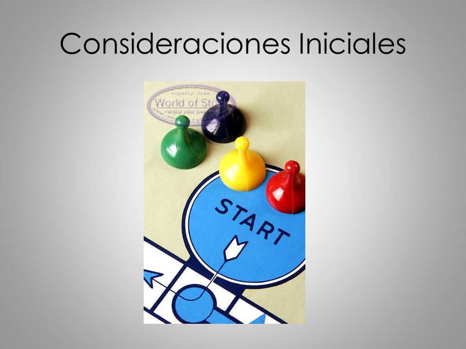 Consideraciones Iniciales