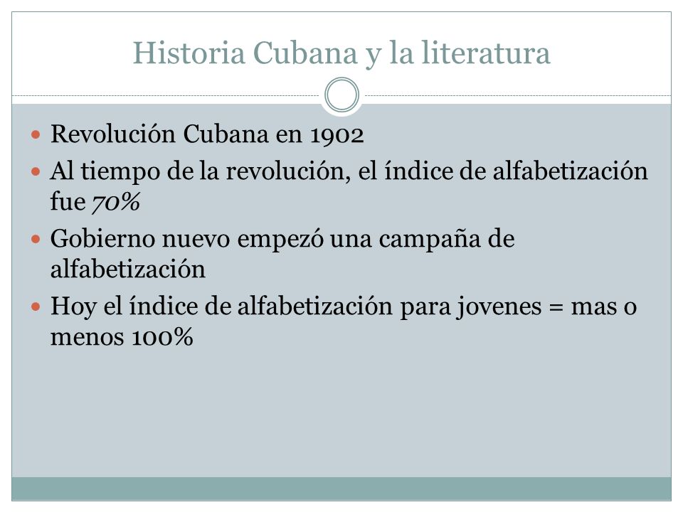 Historia Cubana y la literatura