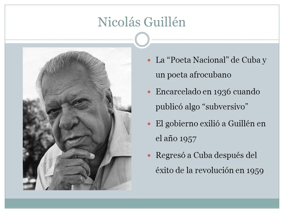 Nicolás Guillén La Poeta Nacional de Cuba y un poeta afrocubano