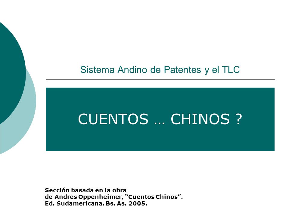 Sistema Andino de Patentes y el TLC