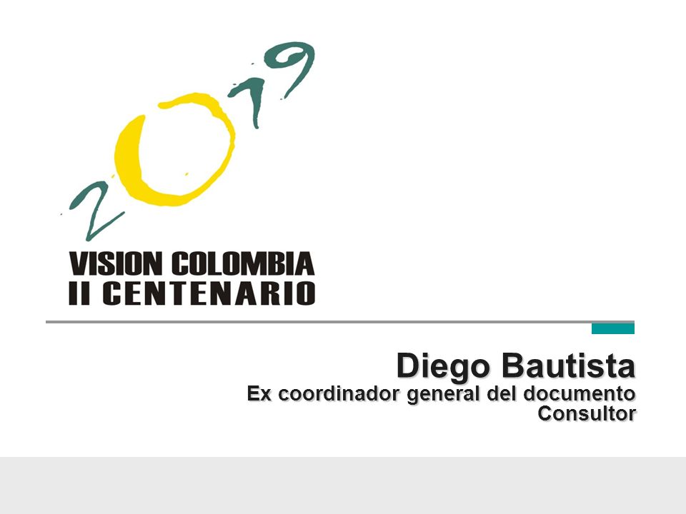 Diego Bautista Ex coordinador general del documento Consultor