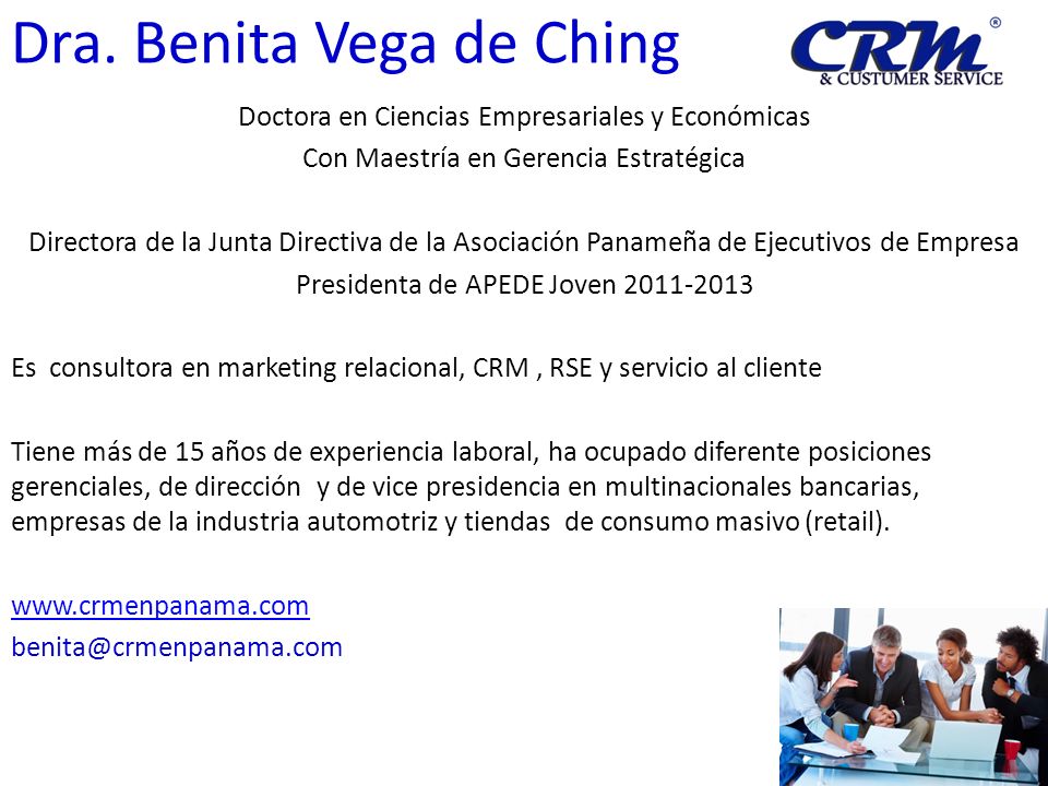 Dra. Benita Vega de Ching