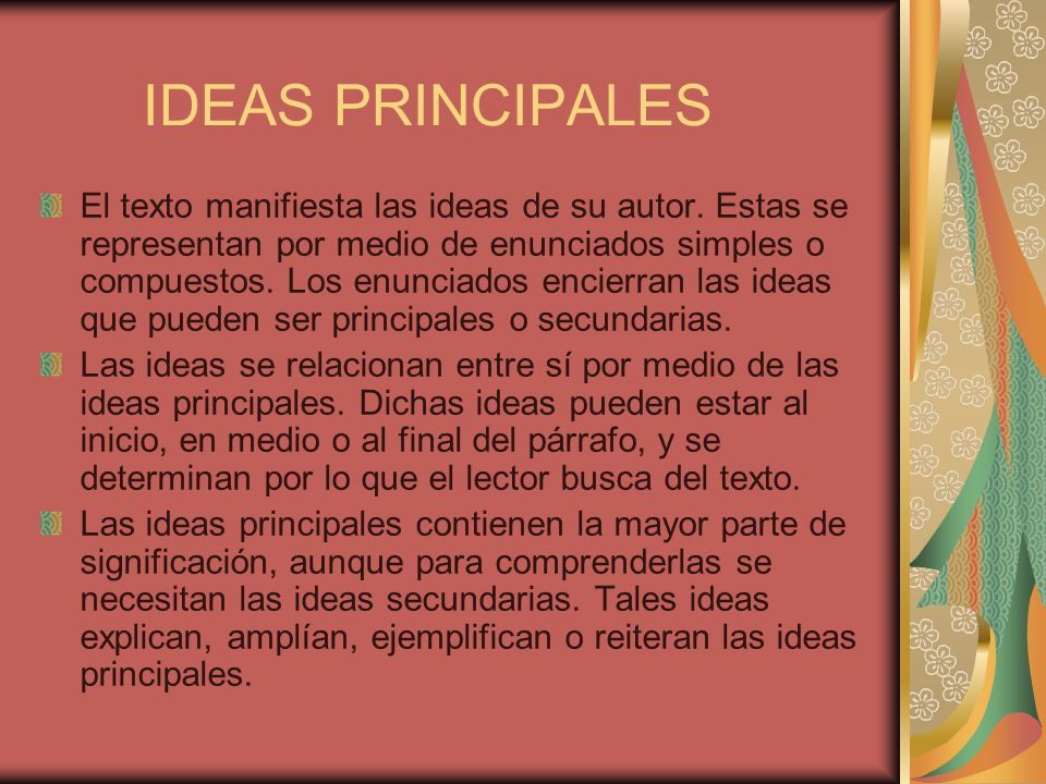 IDEAS PRINCIPALES