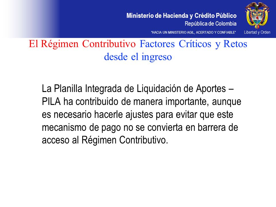 El Régimen Contributivo Factores Críticos y Retos desde el ingreso