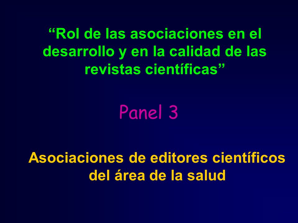 Asociaciones de editores científicos del área de la salud