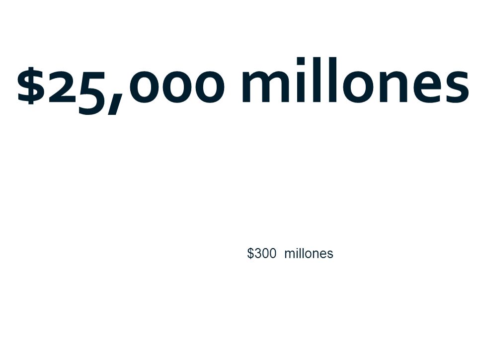$25,000 millones $300 millones