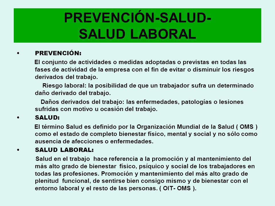 PREVENCIÓN-SALUD- SALUD LABORAL
