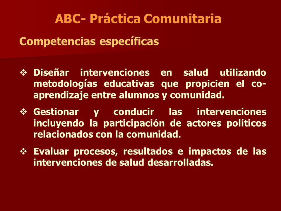 ABC- Práctica Comunitaria