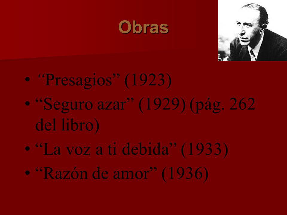 Obras Presagios (1923) Seguro azar (1929) (pág.