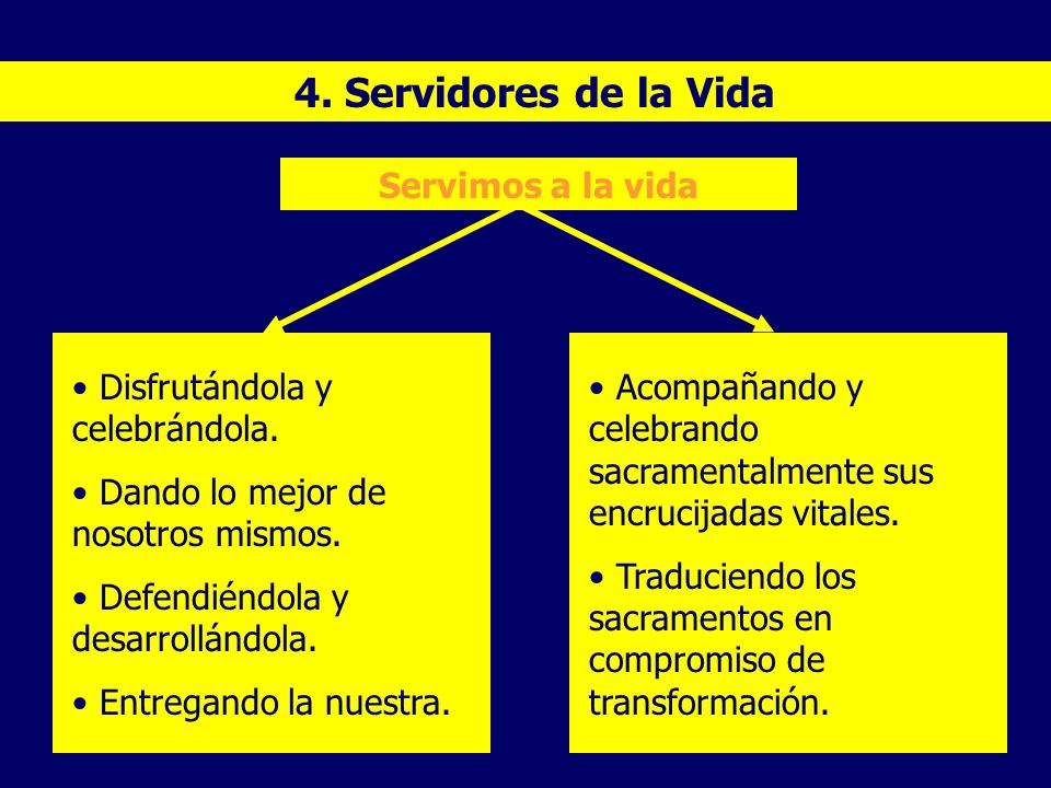 4. Servidores de la Vida Servimos a la vida