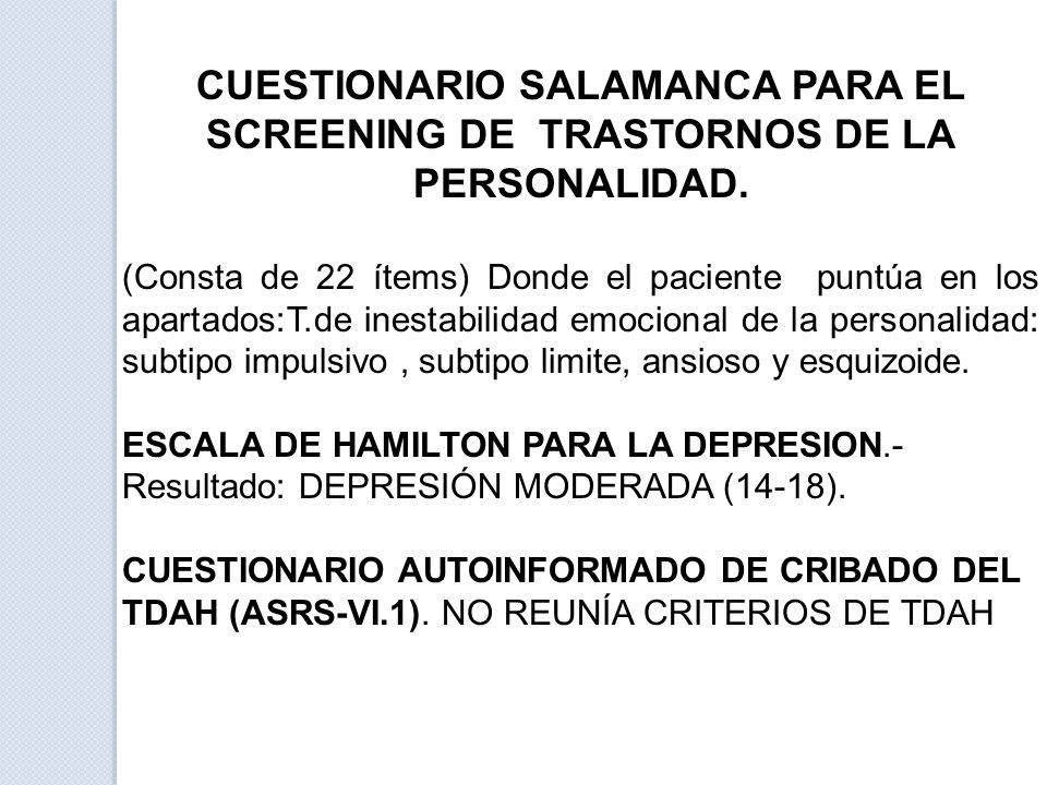 CUESTIONARIO SALAMANCA PARA EL SCREENING DE TRASTORNOS DE LA PERSONALIDAD.
