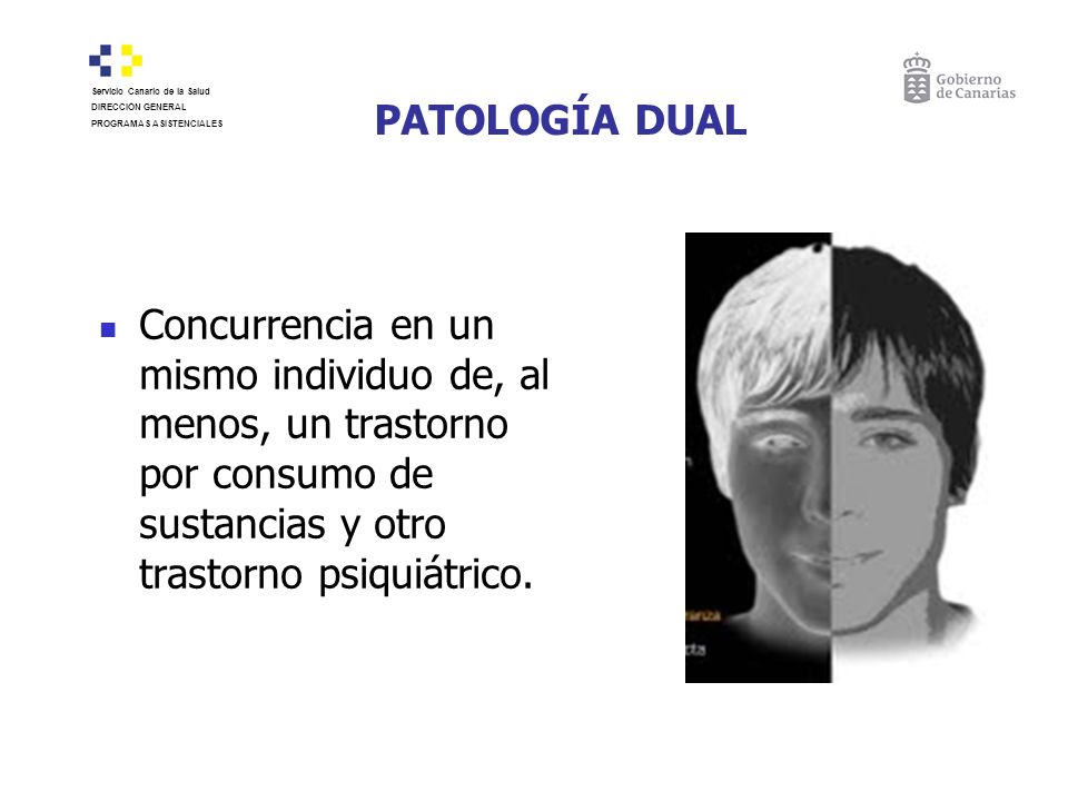 PATOLOGÍA DUAL Servicio Canario de la Salud. DIRECCIÓN GENERAL. PROGRAMAS ASISTENCIALES.