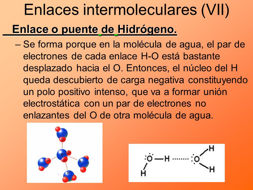 Enlaces intermoleculares (VII)
