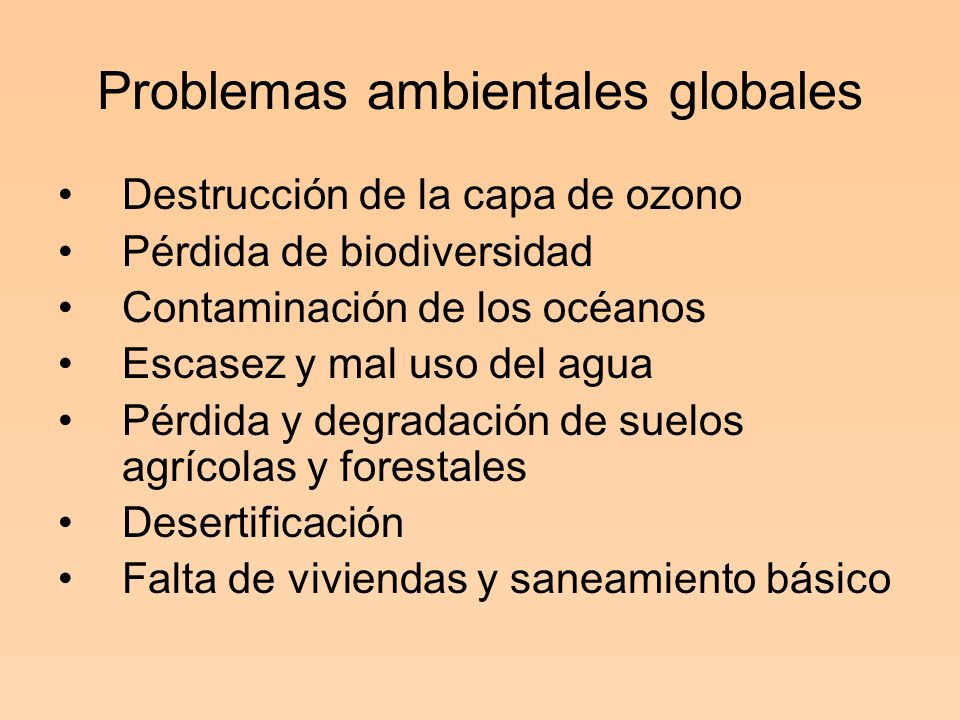 Problemas ambientales globales