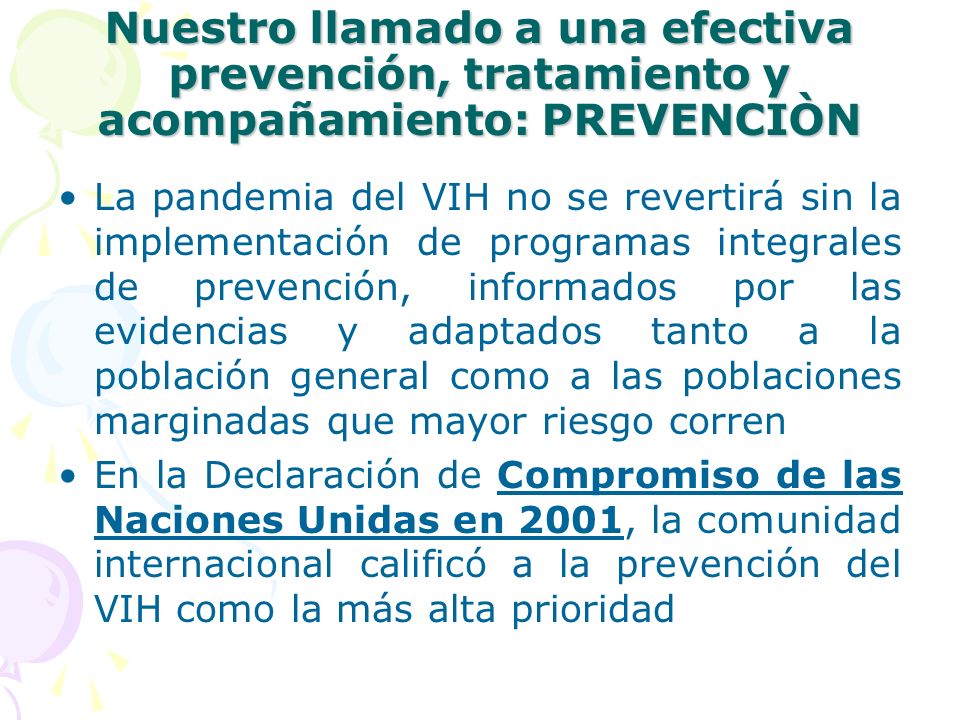 Nuestro llamado a una efectiva prevención, tratamiento y acompañamiento: PREVENCIÒN