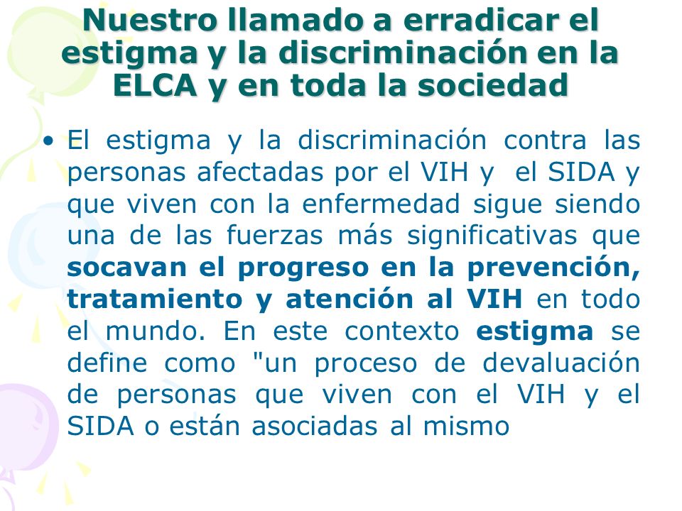 Nuestro llamado a erradicar el estigma y la discriminación en la ELCA y en toda la sociedad