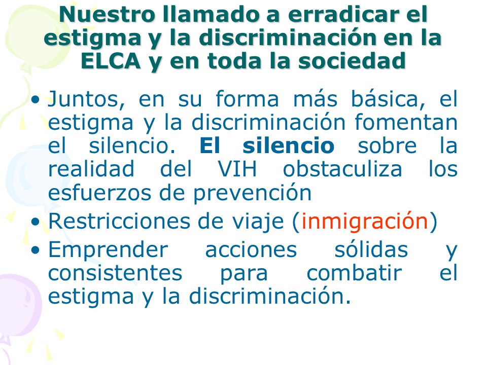 Nuestro llamado a erradicar el estigma y la discriminación en la ELCA y en toda la sociedad