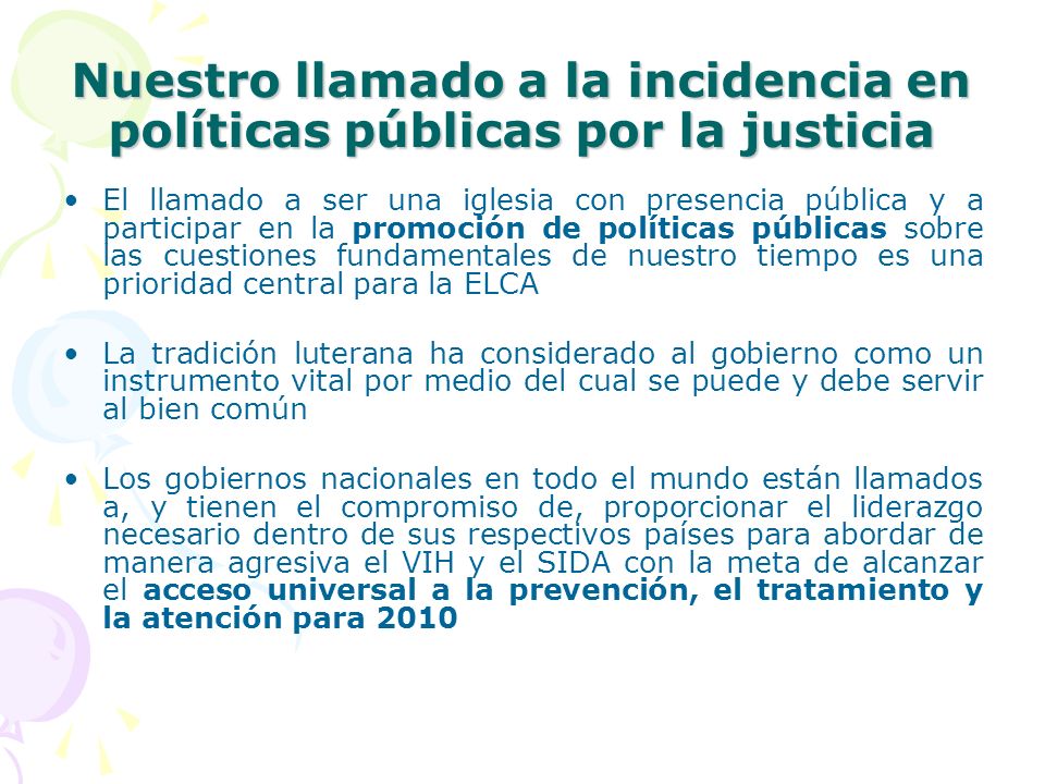 Nuestro llamado a la incidencia en políticas públicas por la justicia