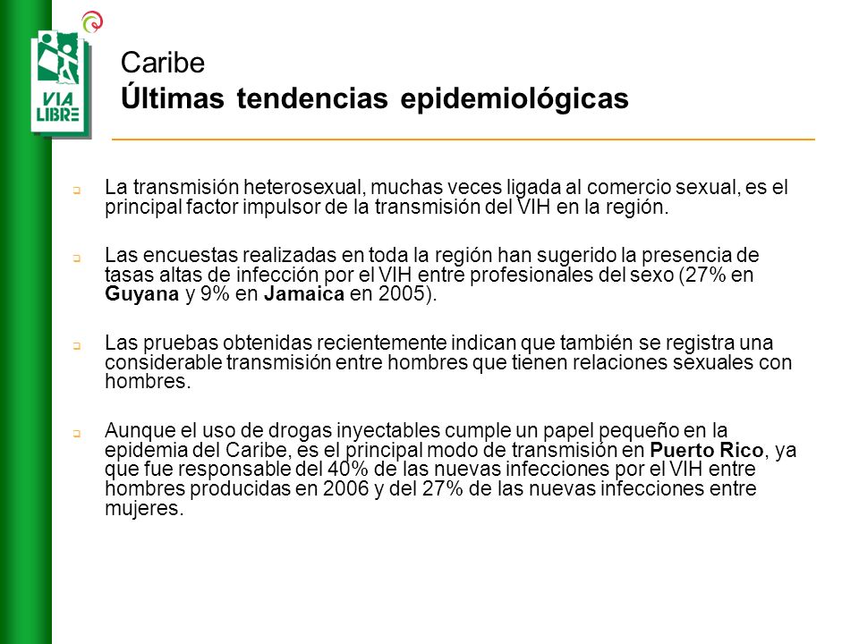Caribe Últimas tendencias epidemiológicas