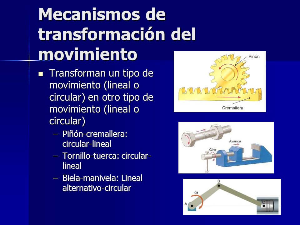 Mecanismos de transformación del movimiento