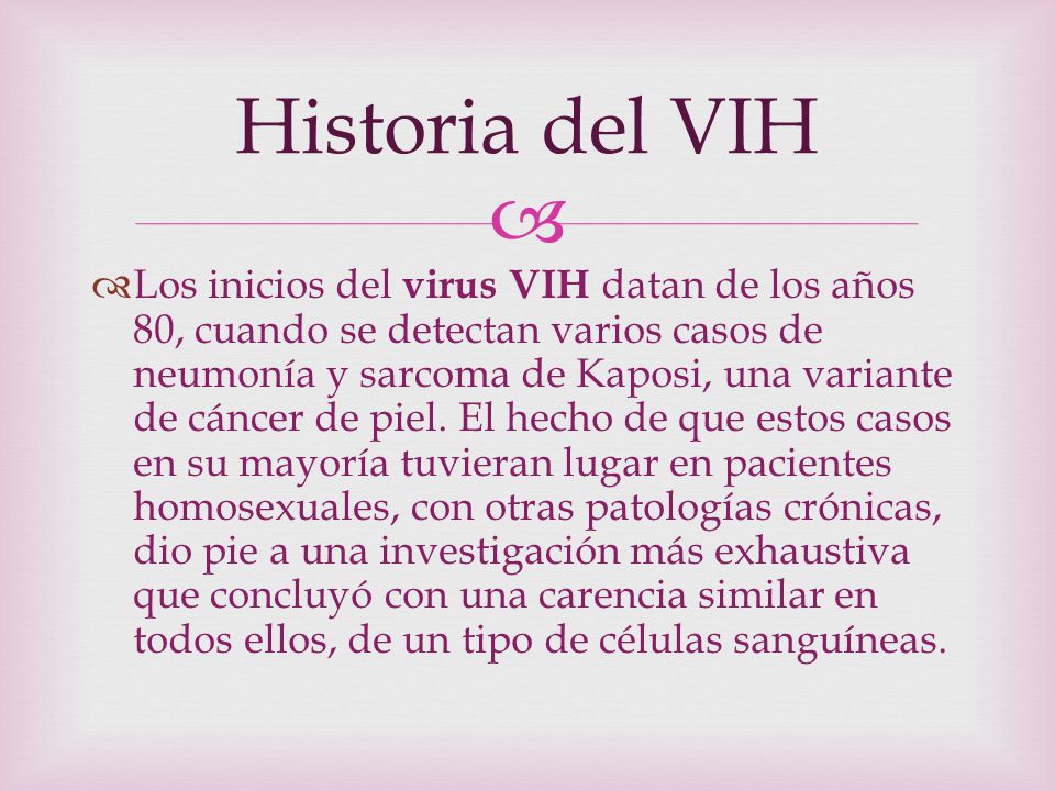 Historia del VIH