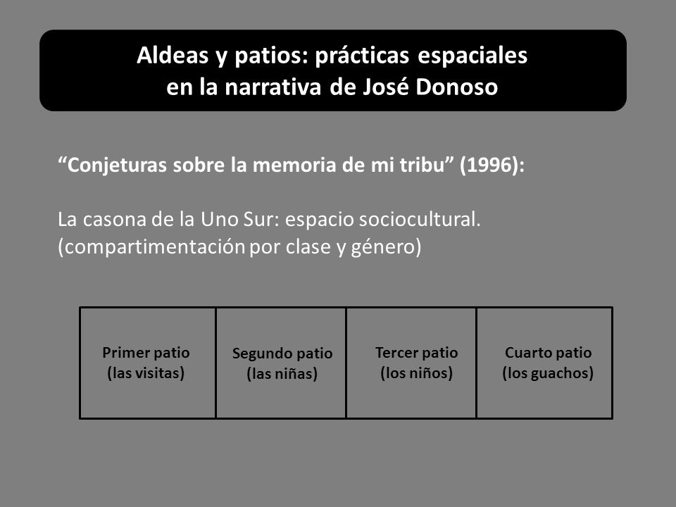 Aldeas y patios: prácticas espaciales en la narrativa de José Donoso