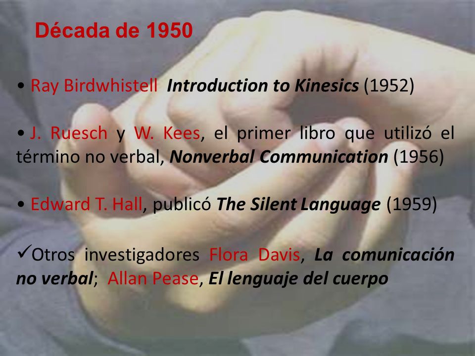 Década de 1950 Ray Birdwhistell Introduction to Kinesics (1952)